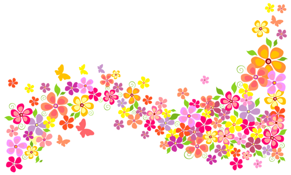 Flores hermosas y otras imagenes en PNG Floral_Decor_Clipart_Image