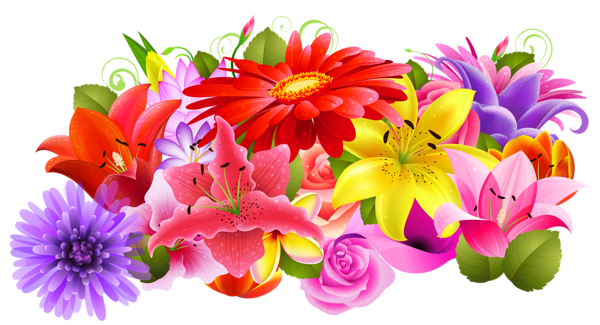 Flores hermosas y otras imagenes en PNG Floral_Decor_PNG_Clipart