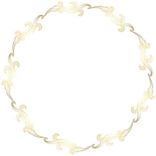 This png image - Floral Gold Round Border PNG Transparent Clip Art Image, is available for free download