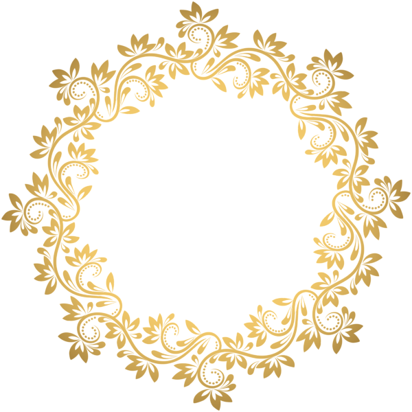 This png image - Gold Deco Round Border PNG Transparent Clip Art, is available for free download