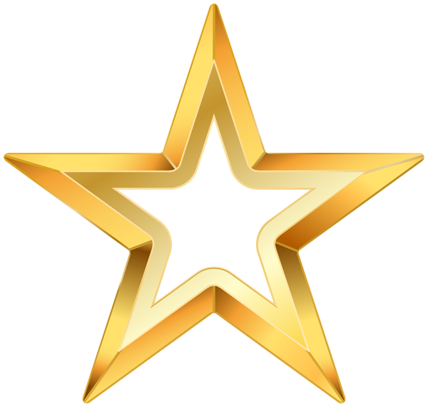 This png image - Gold Star PNG Transparent Clip Art Image, is available for free download