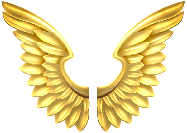 This png image - Gold Wings Transparent PNG Clip Art Image, is available for free download