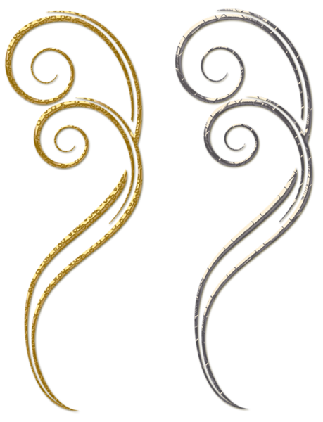 زخارف سكرابيه للتصميم  بنرات اشرطة ورود ستائر لتصميم بدون تحميل  Gold_and_Silver_Decorative_%20Ornaments_PNG_Clipart