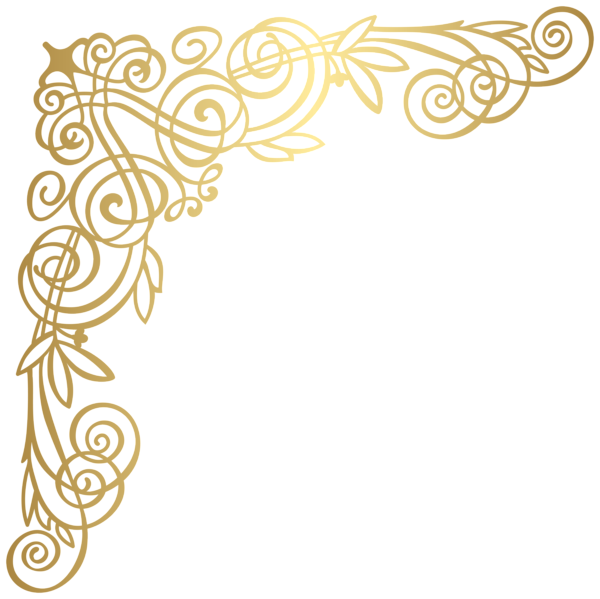 This png image - Golden Deco Corner PNG Clip Art Image, is available for free download