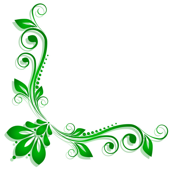 This png image - Green Floral Deco PNG Clipart, is available for free download