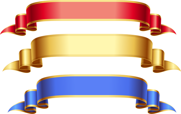 This png image - Large Transparent Red Gold Blue Banners PNG Picture, is available for free download