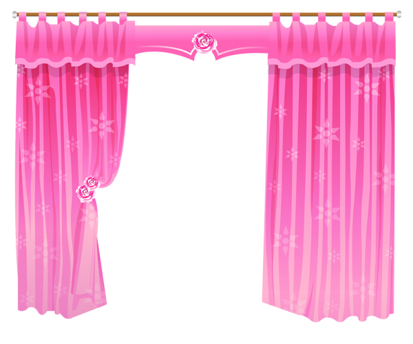 This png image - Pink Curtains Transparent PNG Clipart, is available for free download