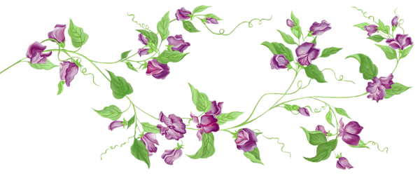 Purple Floral Decor PNG Transparent Clipart | Gallery Yopriceville