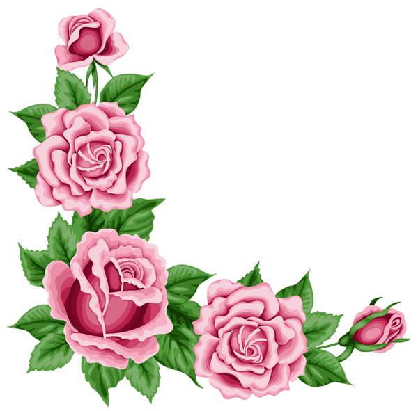 This png image - Roses Corner Decoration PNG Clipart Picture, is available for free download