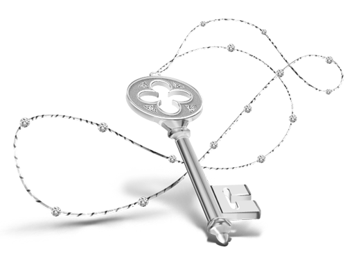 This png image - Silver Key Decor PNG Clipart, is available for free download