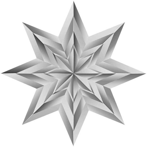This png image - Silver Star Decoration PNG Clipart, is available for free download