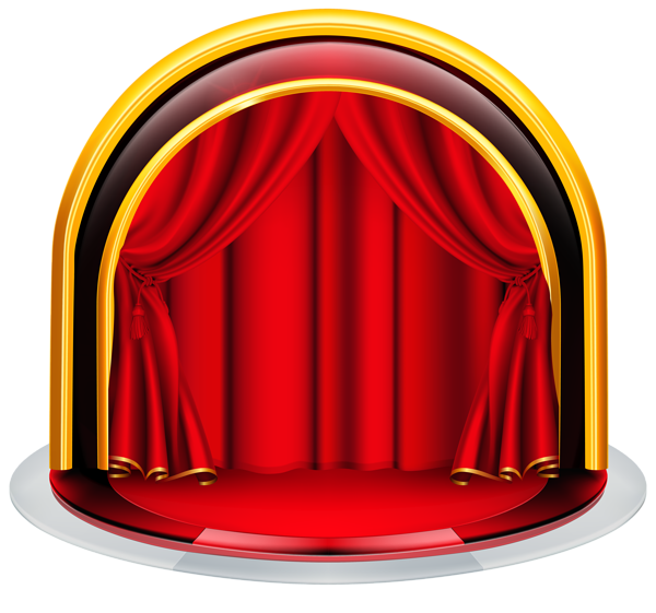 This png image - Stage with Red Curtains PNG Clipart Image, is available for free download