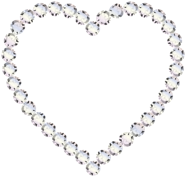 This png image - Transparent Diamond Heart Border Clip Art Image, is available for free download