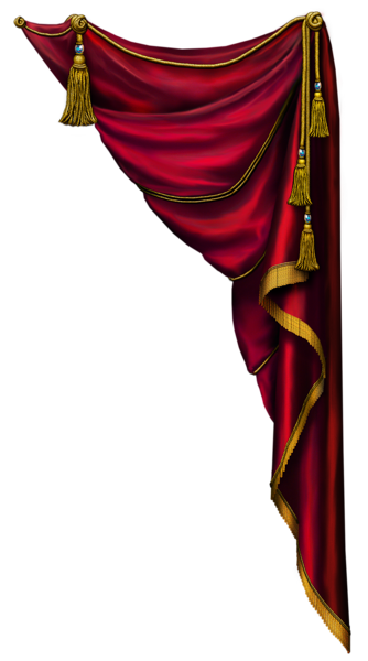 زخارف سكرابيه للتصميم  بنرات اشرطة ورود ستائر لتصميم بدون تحميل  Transparent_Red_Curtain_PNG_Clipart