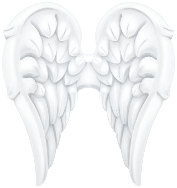 White Angel Wings PNG Clip Art Image