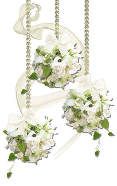 This png image - White Flowers Decoration PNG Clipart, is available for free download