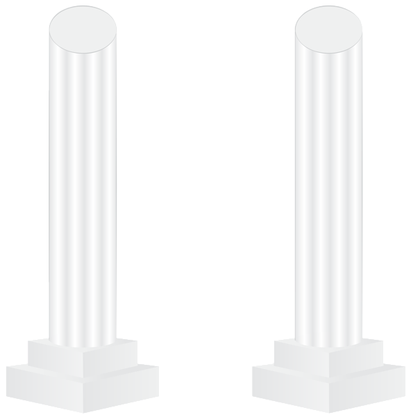 This png image - White Pillars PNG Transparent Clip Art Image, is available for free download
