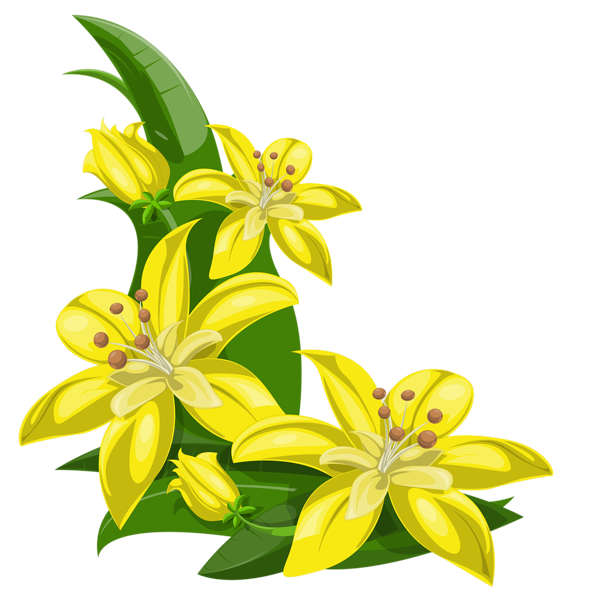 This png image - Yellow Exotic Flowers Decoration PNG Image, is available for free download
