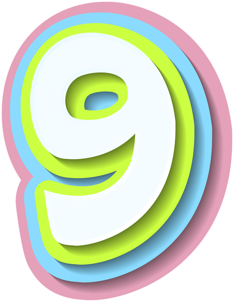 This png image - Bright Number Nine PNG Clipart, is available for free download