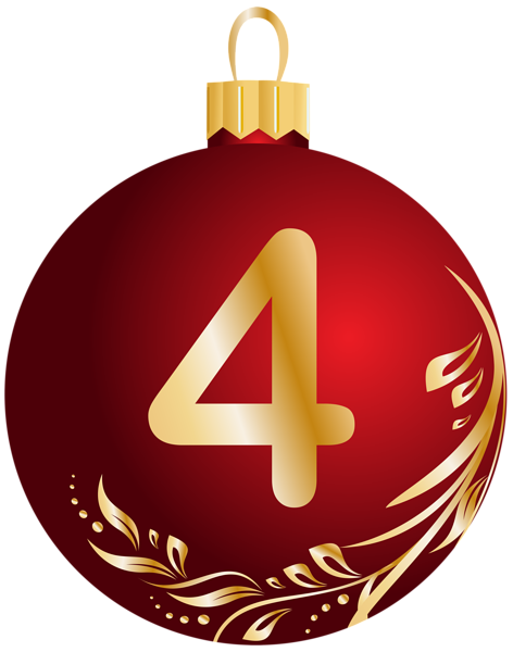 This png image - Christmas Ball Number Four Transparent PNG Clip Art Image, is available for free download
