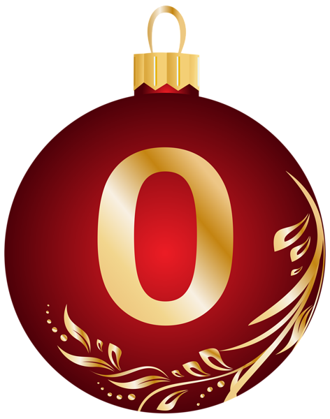 This png image - Christmas Ball Number Zero Transparent PNG Clip Art Image, is available for free download