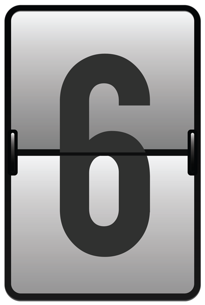 This png image - Counter Number Six PNG Clipart Image, is available for free download