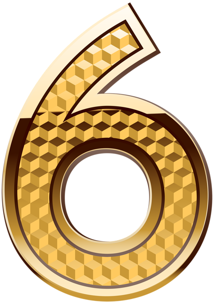 This png image - Gold Number Six PNG Clip Art Image, is available for free download