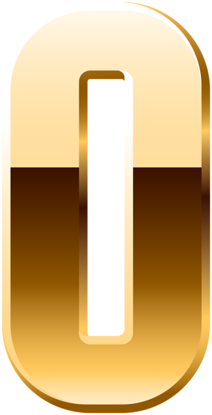 This png image - Gold Number Zero PNG Clip Art, is available for free download