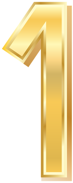 This png image - Gold Style Number One PNG Clip Art Image, is available for free download