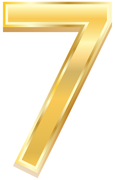 This png image - Gold Style Number Seven PNG Clip Art Image, is available for free download