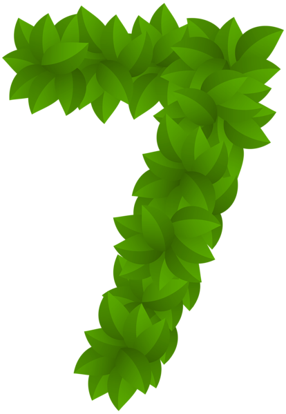 This png image - Leaf Number Seven Green PNG Clip Art Image, is available for free download