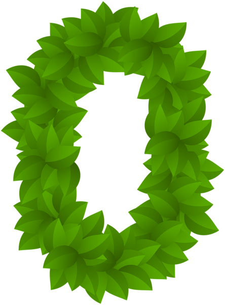 This png image - Leaf Number Zero Green PNG Clip Art Image, is available for free download