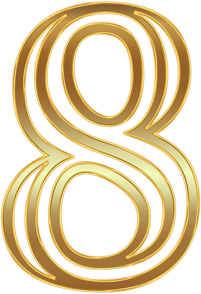 This png image - Number Eight Gold PNG Clip Art Image, is available for free download
