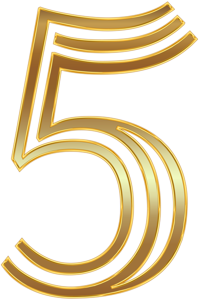 This png image - Number Five Gold PNG Clip Art Image, is available for free download
