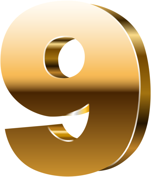 This png image - Number Nine 3D Gold PNG Clip Art Image, is available for free download