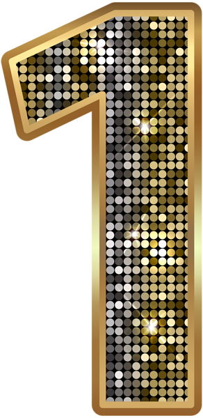 This png image - Number One Deco Gold PNG Clip Art Image, is available for free download