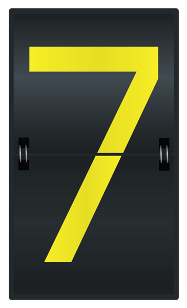 This png image - Sports Counter Number Seven PNG Clipart Image, is available for free download