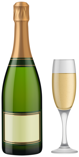 Champagne Bottle and Glass PNG Clip Art | Gallery ...