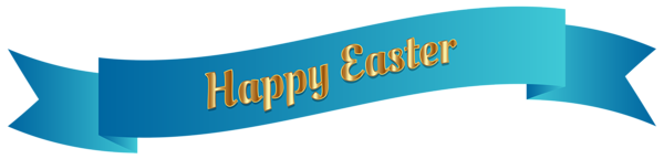 This png image - Blue Happy Easter Banner PNG Clip Art Image, is available for free download