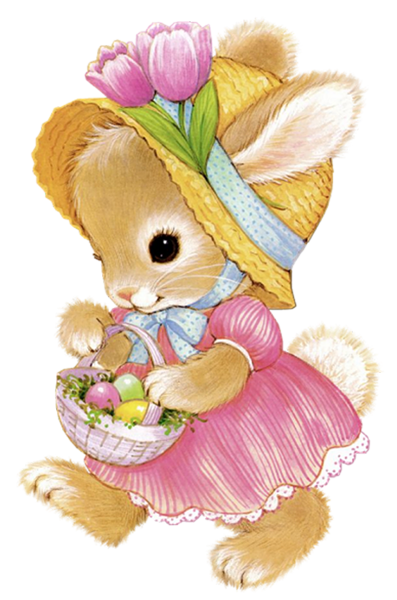 This png image - Cute Easter Bunny Girl PNG Clipart Picture, is available for free download