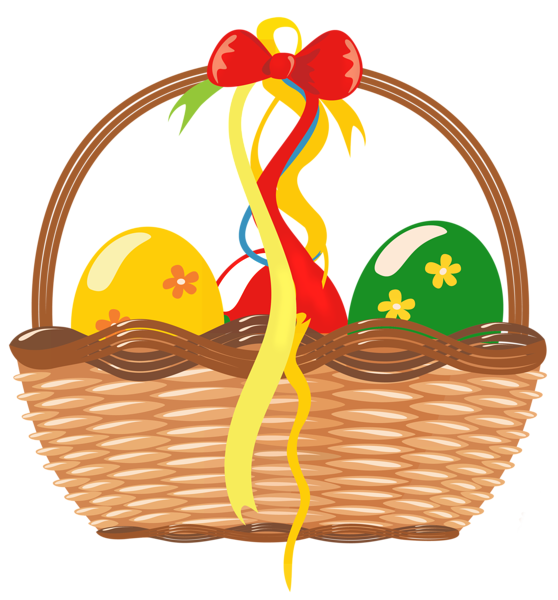 free clipart easter basket with eggs - photo #33