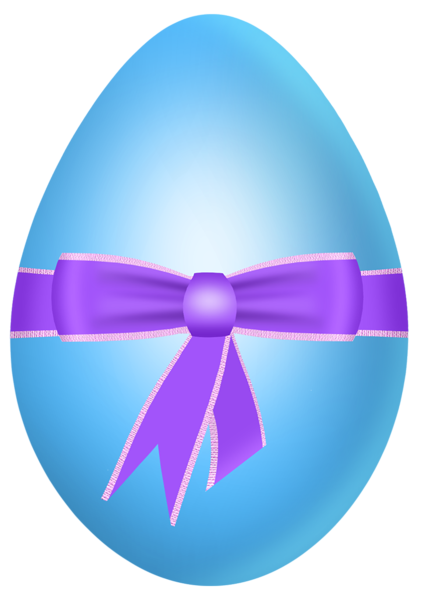 This png image - Easter Blue Egg with Purple Bow PNG Clipart Picture, is available for free download