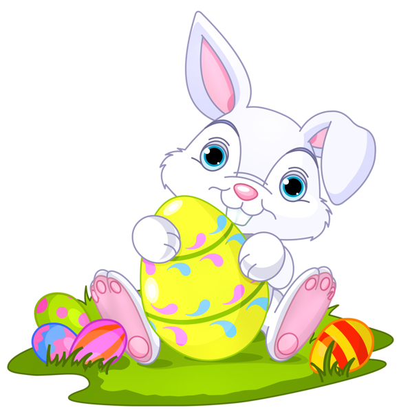 This png image - Easter Bunny with Eggs Decor PNG Clipart Picture, is available for free download