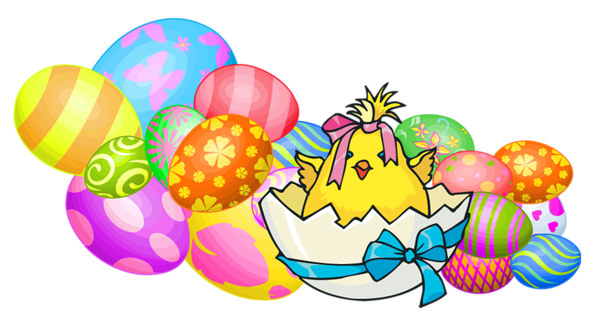This png image - Easter Chicken with Eggs Transparent PNG Clipart, is available for free download