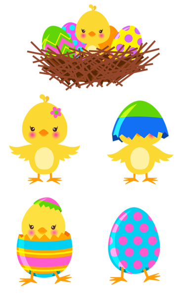 This png image - Easter Chicks Set PNG Clipart, is available for free download