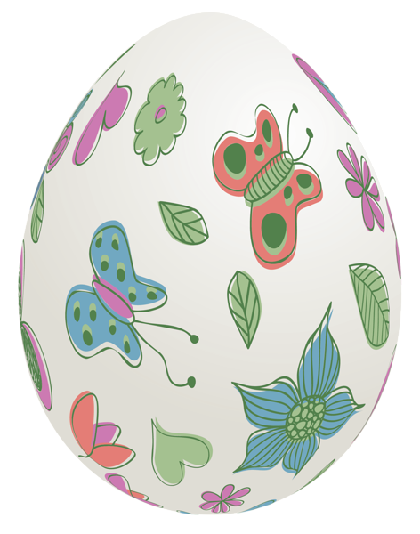 This png image - Easter Egg with Butterflies PNG Clipart Picture, is available for free download