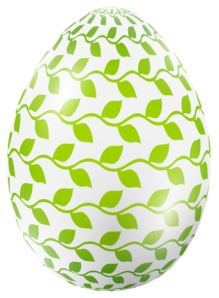 This png image - Easter Egg with Leaves PNG Clip Art Image, is available for free download