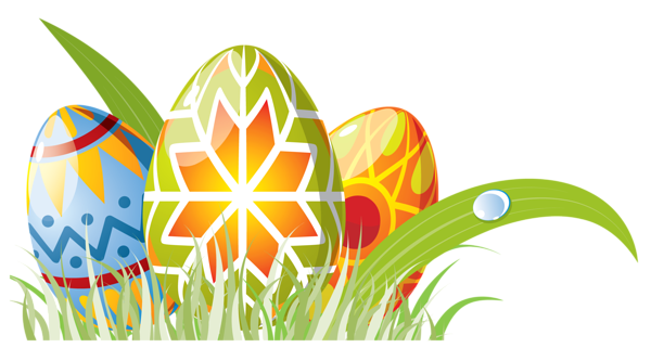 This png image - Easter Eggs with Grass Decoration PNG Clipart, is available for free download