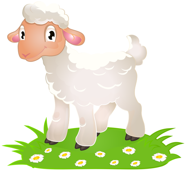 This png image - Easter Lamb with Grass PNG Clip Art Image, is available for free download