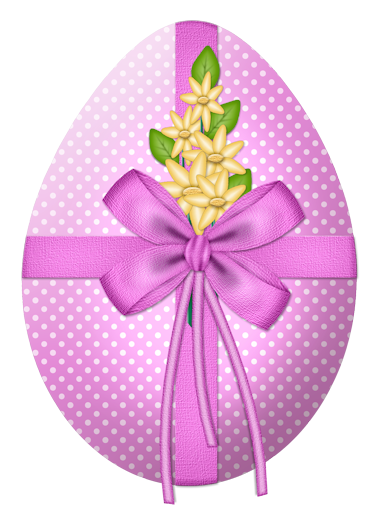 This png image - Easter Pink Egg with Flower Decor PNG Clipart Picture, is available for free download